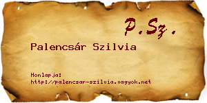 Palencsár Szilvia névjegykártya
